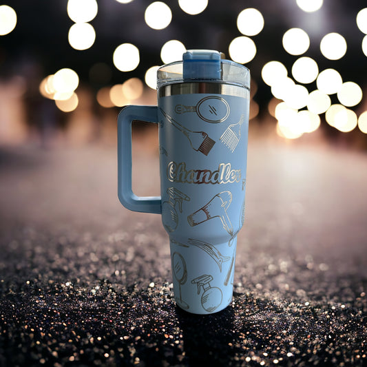 Hairstylist 40 oz. Tumbler With a fully wrapped design