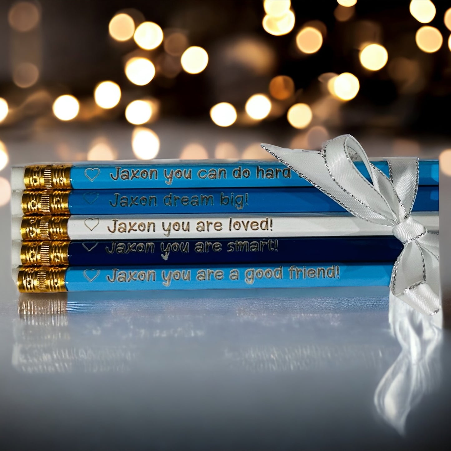 Personalized Affirmation Pencils Set- Custom Name Encouragement for Kids