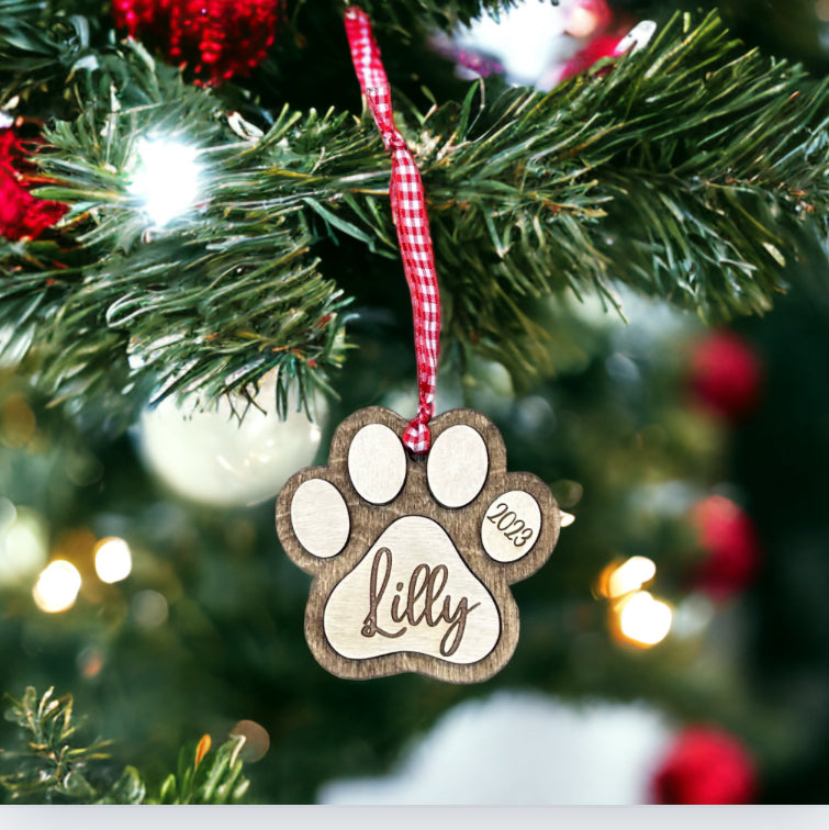 Dog Paw Ornament