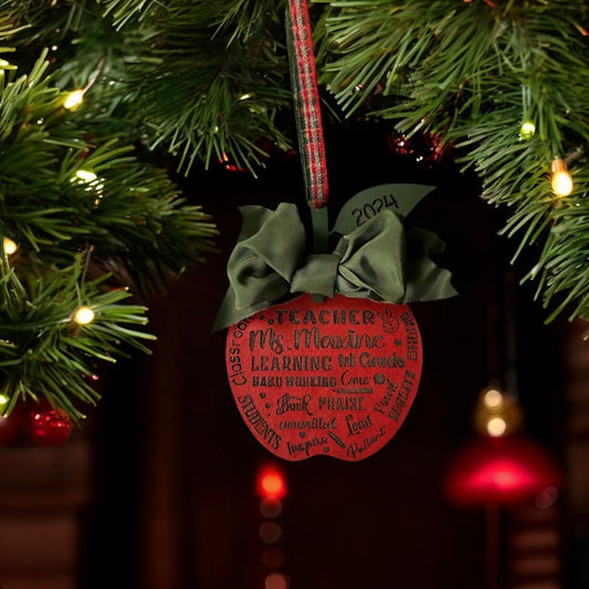 Teacher Apple Ornament