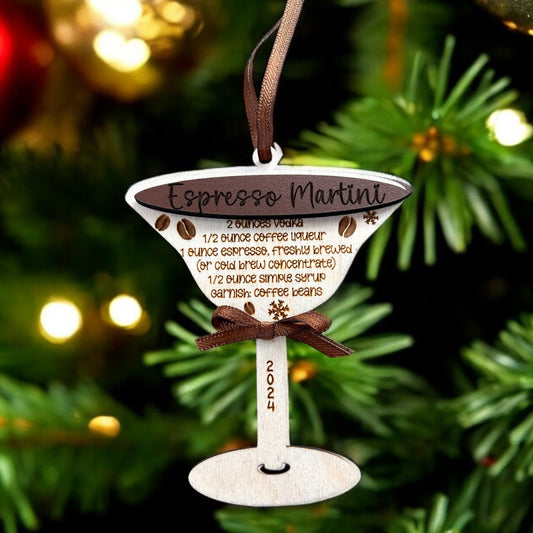 Espresso Martini Recipe Ornament