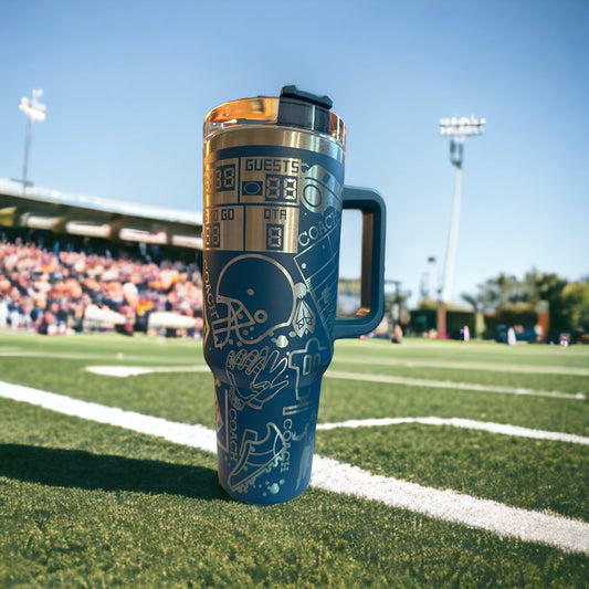 Football 40 oz Tumbler